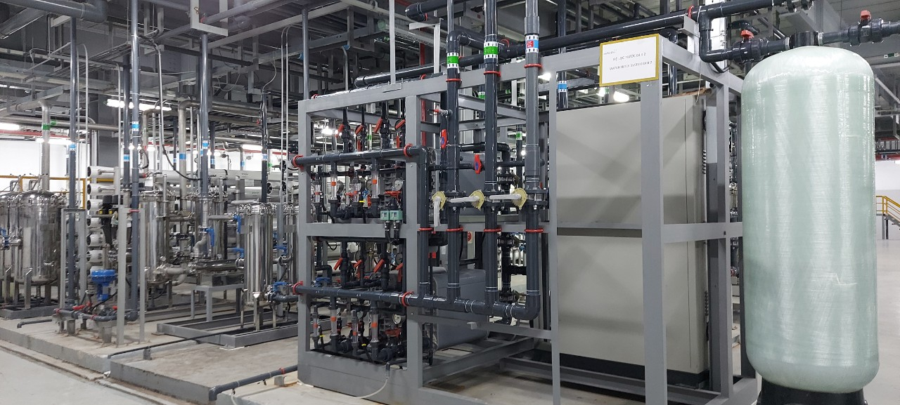 Cụm module CEDI đa tầng khử ion siêu sạch
